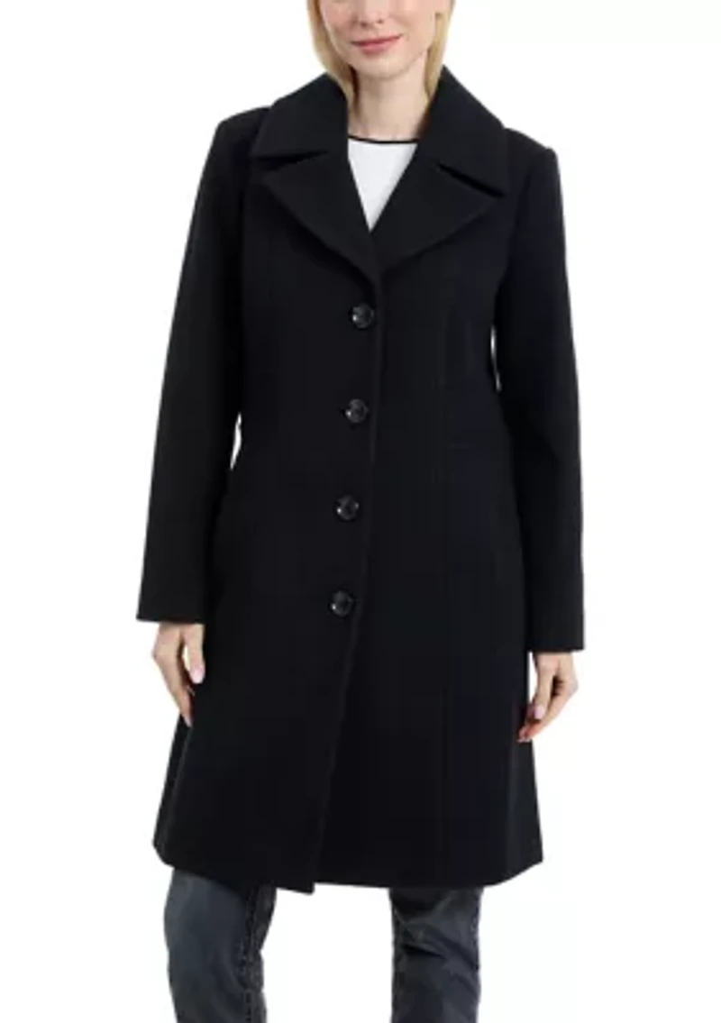 Women's Single Breasted Wool Walkers Flair Coat