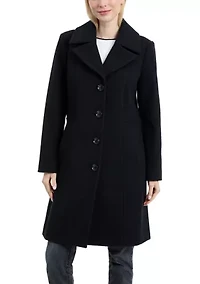 Women's Single Breasted Wool Walkers Flair Coat