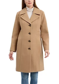 Women's Single Breasted Wool Walkers Flair Coat