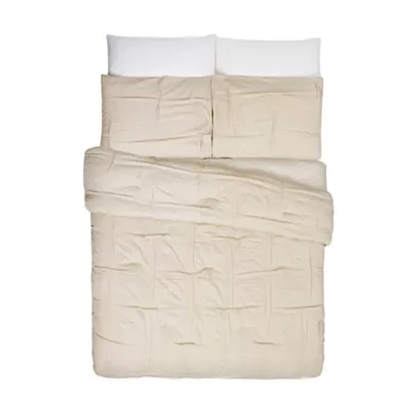 Riley Pleated 3-Piece Comforter Set