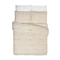 Riley Pleated 3-Piece Comforter Set