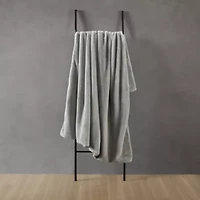 Faux Fur Solid Microfiber Throw Blanket