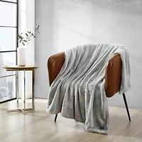 Faux Fur Solid Microfiber Throw Blanket