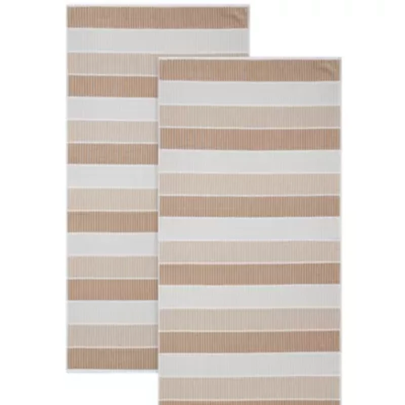 Blocked  Beach Towel Yarn-Dye Stripe