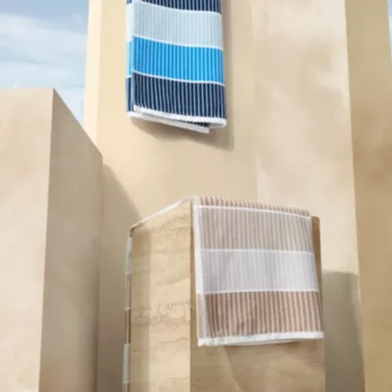 Blocked Beach Towel Yarn-Dye Stripe