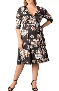Women's Plus Signature Print Wrap Dress