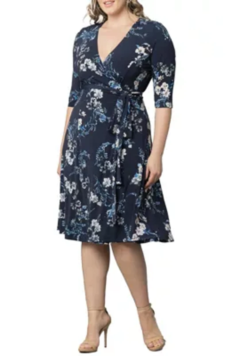 Women's Plus Signature Print Wrap Dress