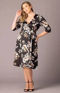 Women's Plus Signature Print Wrap Dress