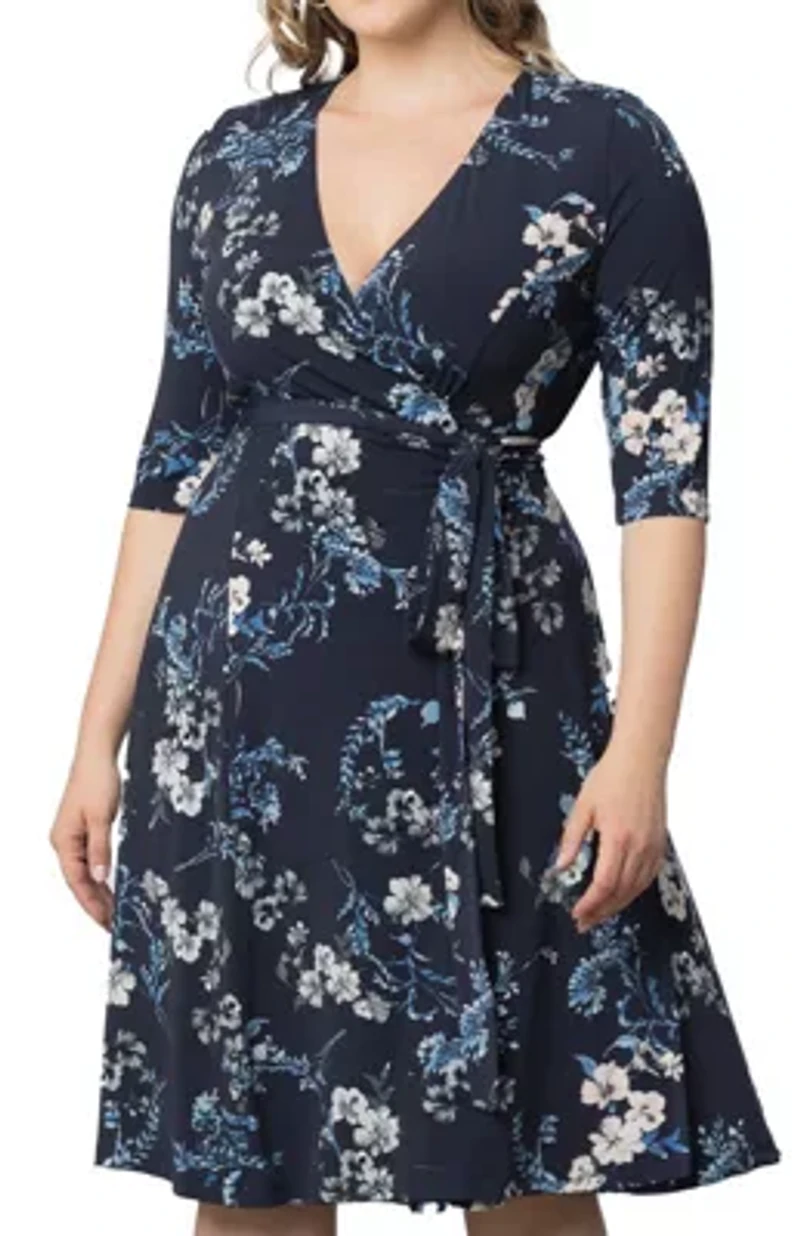 Women's Plus Signature Print Wrap Dress