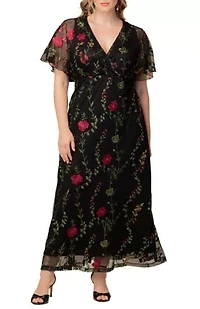 Women's Plus Embroidered Elegance Evening Gown