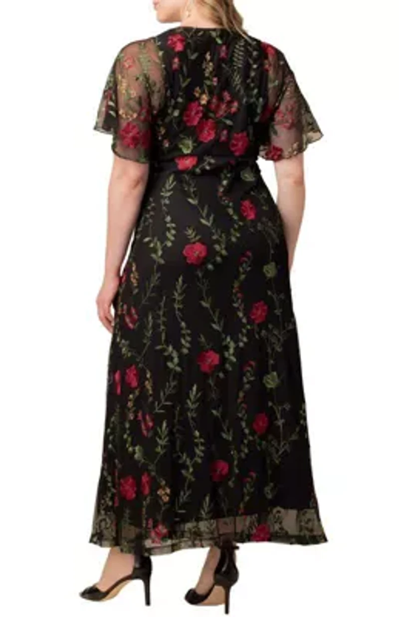 Women's Plus Embroidered Elegance Evening Gown