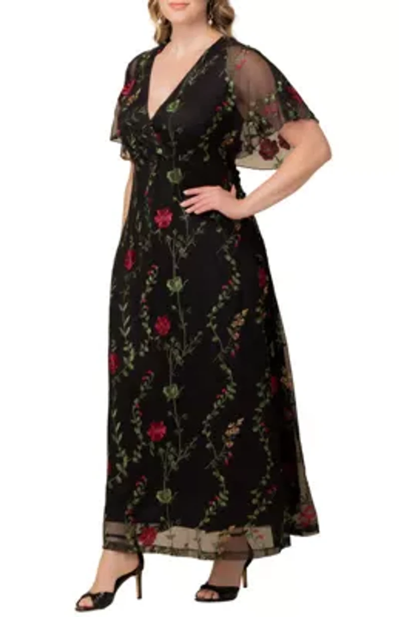 Women's Plus Embroidered Elegance Evening Gown