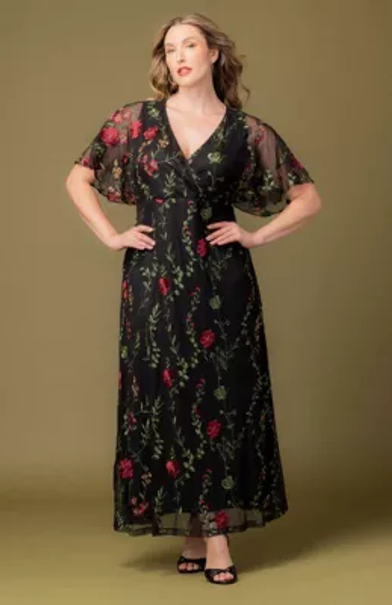 Women's Plus Embroidered Elegance Evening Gown
