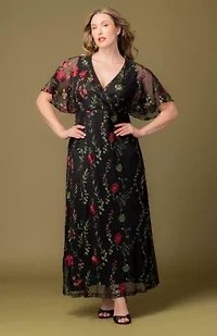 Women's Plus Embroidered Elegance Evening Gown