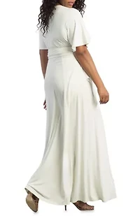 Women's Plus Indie Flair Maxi Dress with Kimono Sleeves