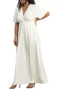 Women's Plus Indie Flair Maxi Dress with Kimono Sleeves