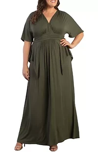 Women's Plus Indie Flair Maxi Dress with Kimono Sleeves