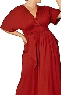 Women's Plus Indie Flair Maxi Dress with Kimono Sleeves
