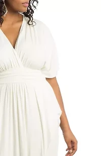 Women's Plus Indie Flair Maxi Dress with Kimono Sleeves