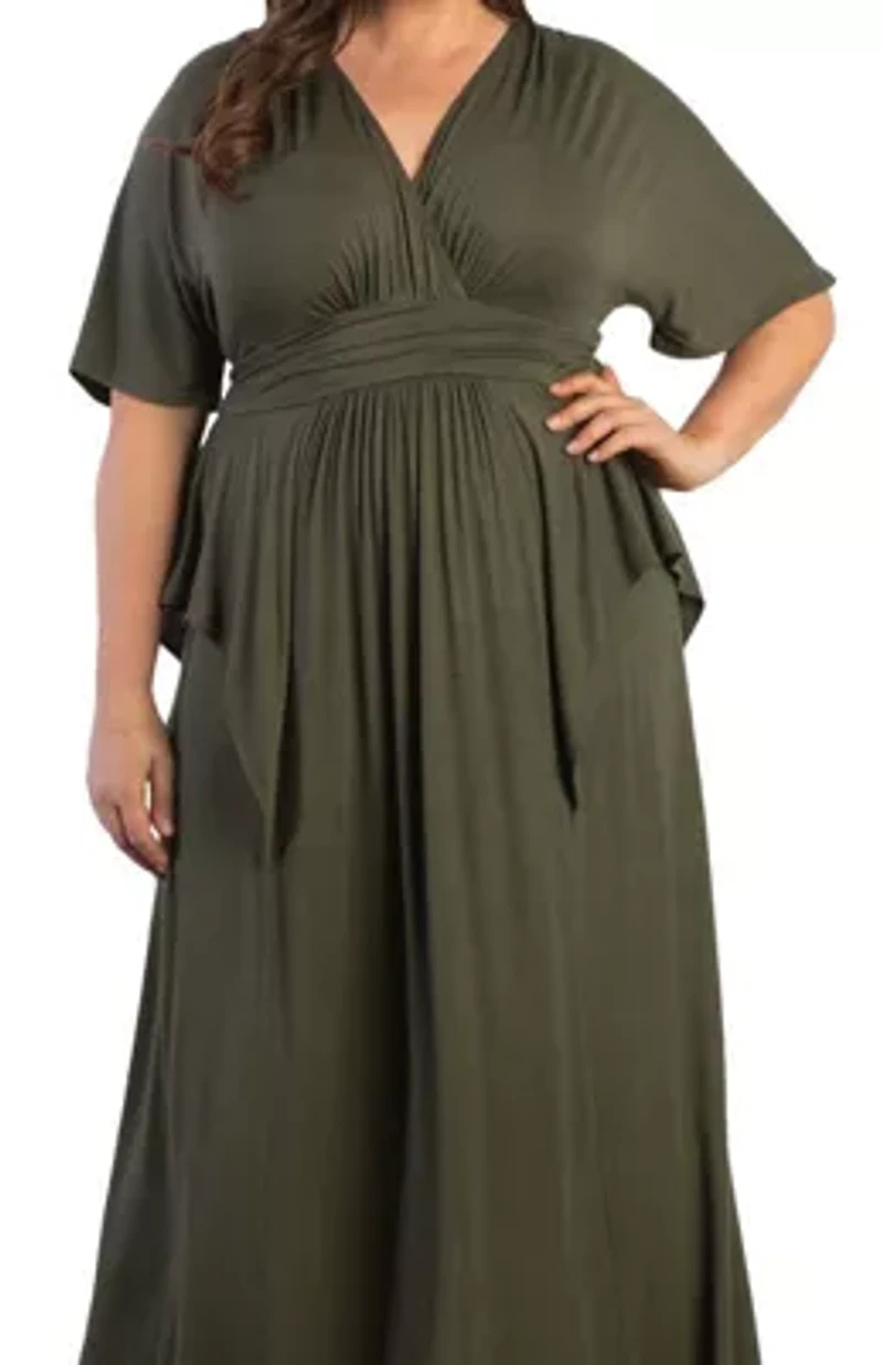 Women's Plus Indie Flair Maxi Dress with Kimono Sleeves