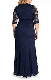 Women's Plus Screen Siren Lace Evening Gown