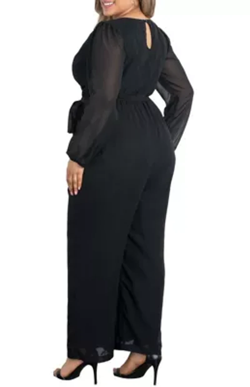 Women's Plus Celina Chiffon Jumpsuit