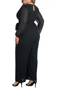 Women's Plus Celina Chiffon Jumpsuit