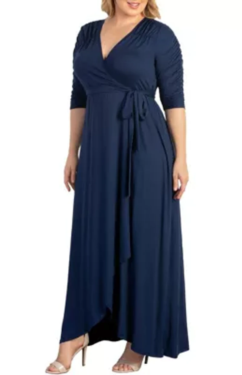 Women's Plus Meadow Dream Maxi Wrap Dress