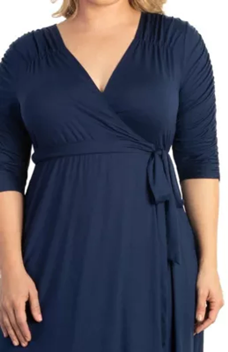 Women's Plus Meadow Dream Maxi Wrap Dress