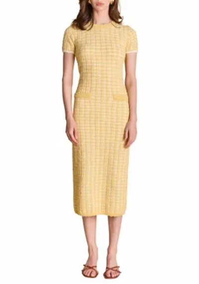 Check Sweater Midi Dress