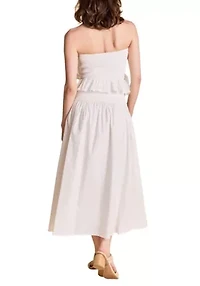 Mixed MEdia Strapless Maxi Dress