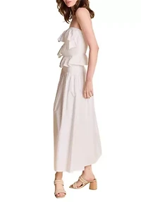 Mixed MEdia Strapless Maxi Dress
