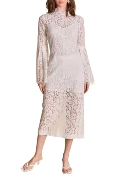 Lace Column Midi Dress