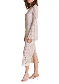 Lace Column Midi Dress