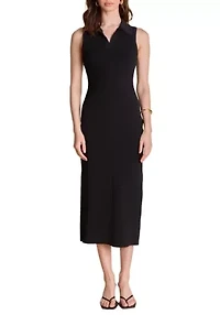 Collared Sleeveless Maxi Dress