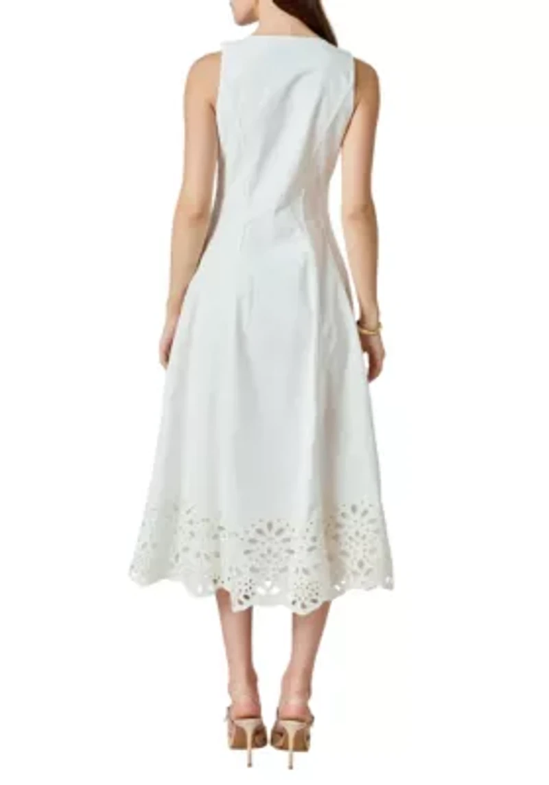 Embroidered Flounce Maxi Dress