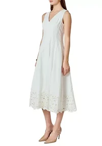 Embroidered Flounce Maxi Dress