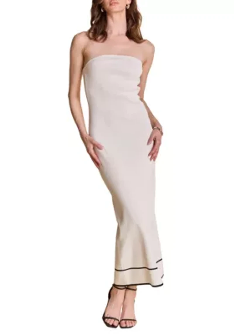 Strapless Knit Midi Dress