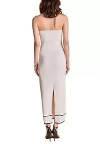 Strapless Knit Midi Dress