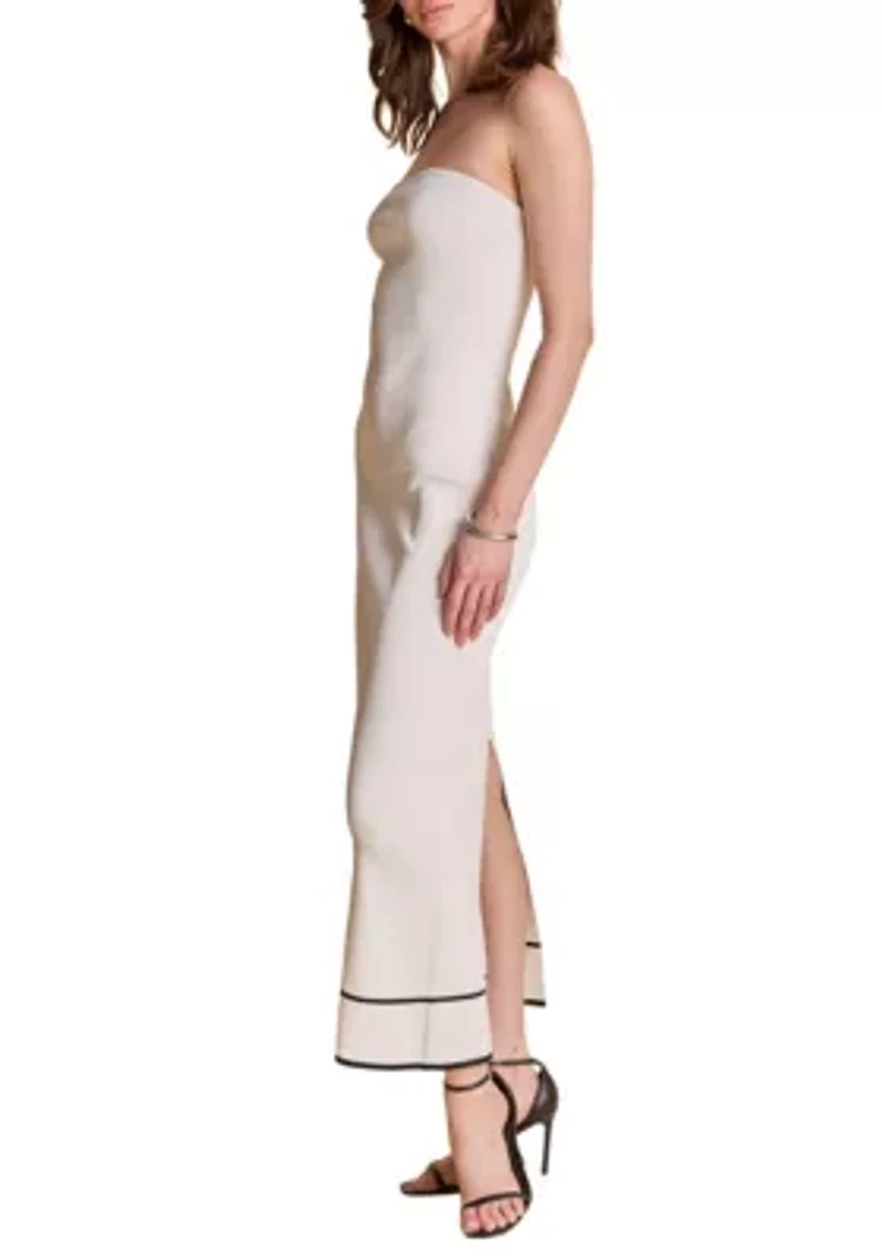 Strapless Knit Midi Dress