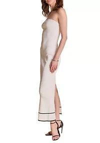 Strapless Knit Midi Dress