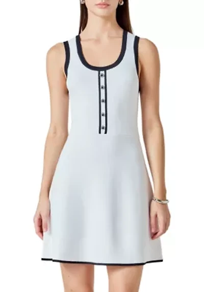 Scoop Neck Knit Midi Dress