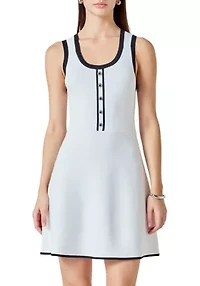Scoop Neck Knit Midi Dress