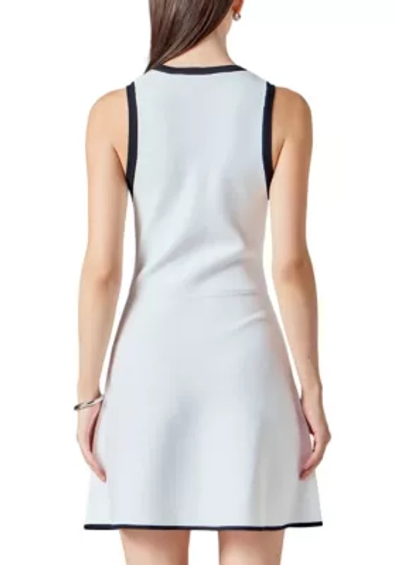 Scoop Neck Knit Midi Dress