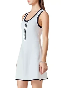 Scoop Neck Knit Midi Dress