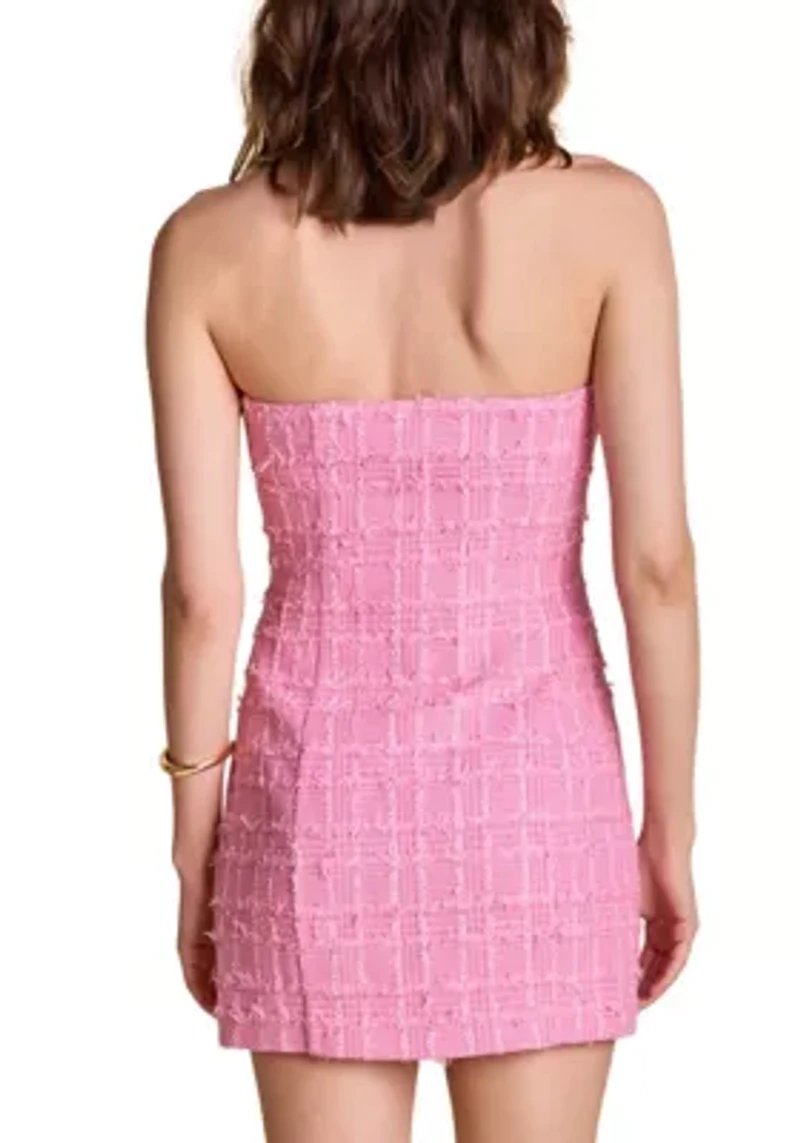 Tweed Strapless Mini Dress