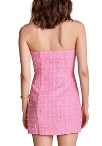 Tweed Strapless Mini Dress
