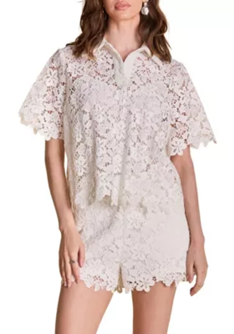 Lace Collared Top