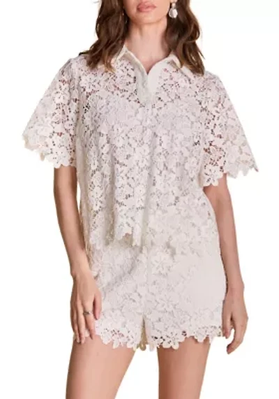 Lace Collared Top