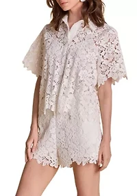 Lace Collared Top